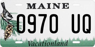 ME license plate 0970UQ