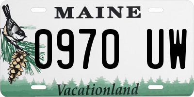 ME license plate 0970UW