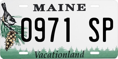 ME license plate 0971SP