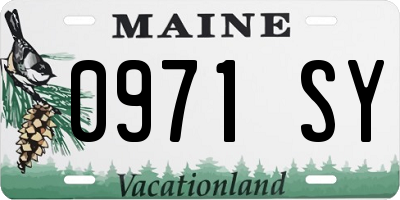 ME license plate 0971SY