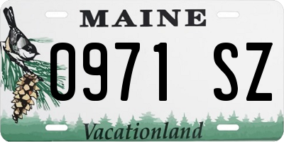 ME license plate 0971SZ
