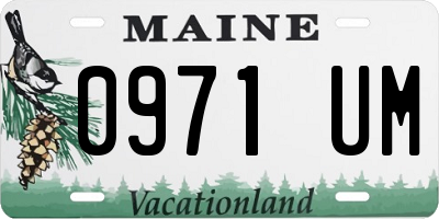 ME license plate 0971UM