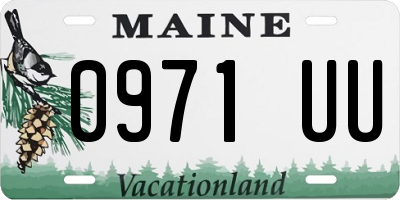 ME license plate 0971UU