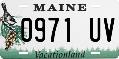 ME license plate 0971UV