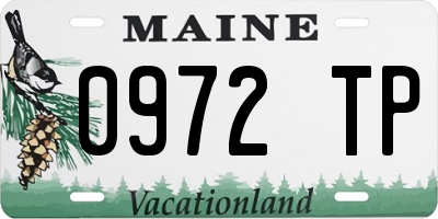 ME license plate 0972TP