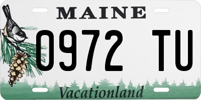 ME license plate 0972TU