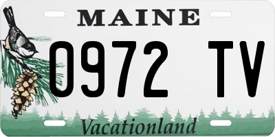 ME license plate 0972TV