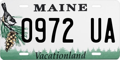 ME license plate 0972UA