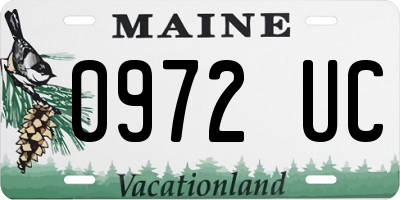 ME license plate 0972UC