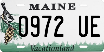 ME license plate 0972UE