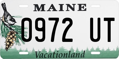 ME license plate 0972UT