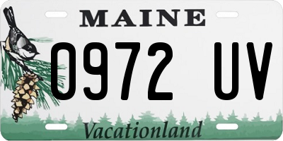 ME license plate 0972UV