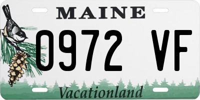 ME license plate 0972VF