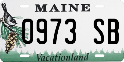 ME license plate 0973SB