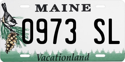 ME license plate 0973SL