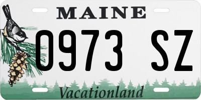 ME license plate 0973SZ