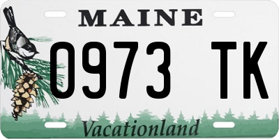 ME license plate 0973TK