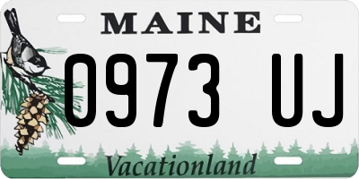 ME license plate 0973UJ