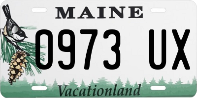 ME license plate 0973UX