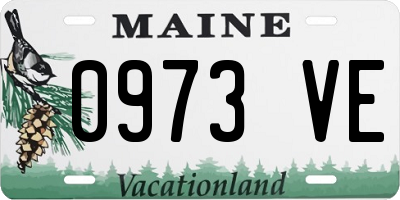 ME license plate 0973VE