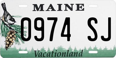 ME license plate 0974SJ