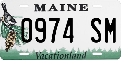 ME license plate 0974SM