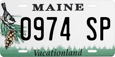 ME license plate 0974SP