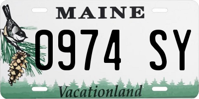 ME license plate 0974SY