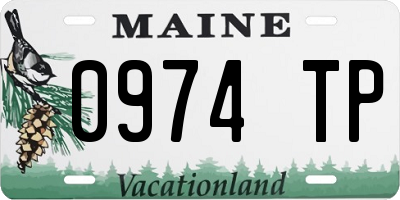 ME license plate 0974TP