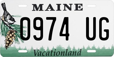 ME license plate 0974UG