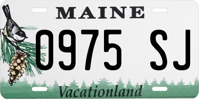 ME license plate 0975SJ
