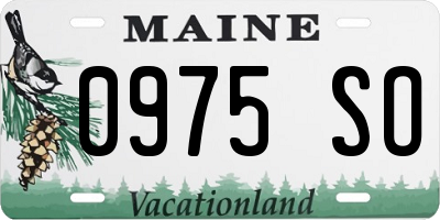 ME license plate 0975SO