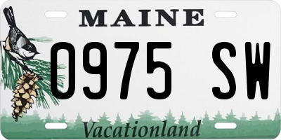 ME license plate 0975SW