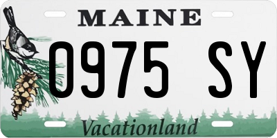ME license plate 0975SY