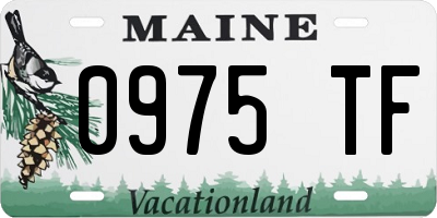 ME license plate 0975TF