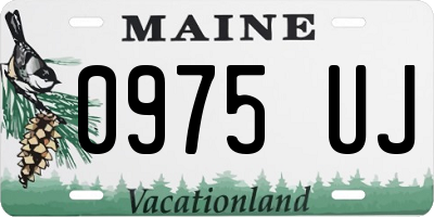 ME license plate 0975UJ
