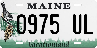 ME license plate 0975UL