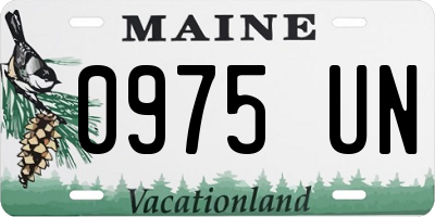 ME license plate 0975UN
