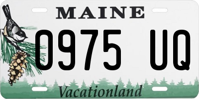 ME license plate 0975UQ