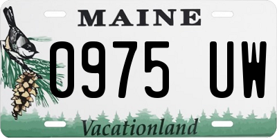 ME license plate 0975UW