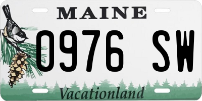 ME license plate 0976SW