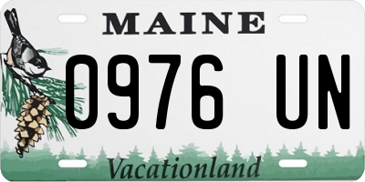 ME license plate 0976UN