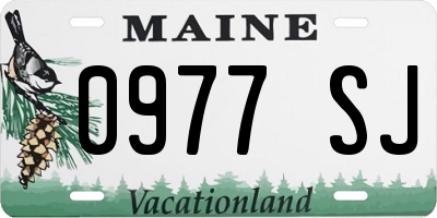 ME license plate 0977SJ