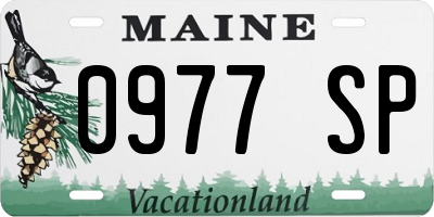 ME license plate 0977SP