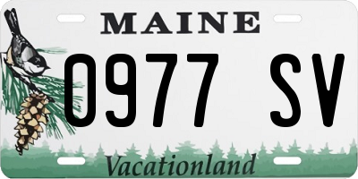 ME license plate 0977SV