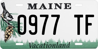ME license plate 0977TF