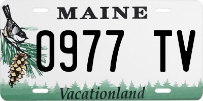 ME license plate 0977TV