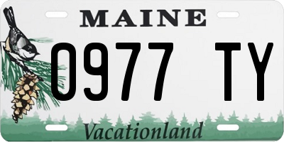 ME license plate 0977TY
