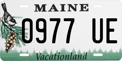 ME license plate 0977UE