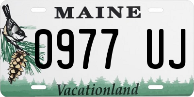 ME license plate 0977UJ